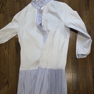 Tuckernuck Blue and White Striped Blouse